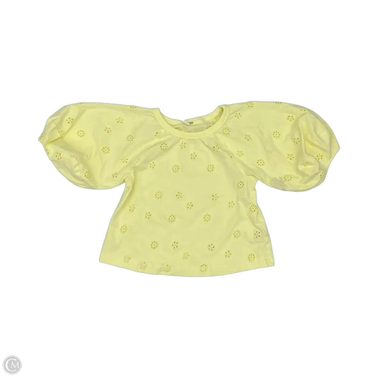 Blouse Short Sleeve By Free People In Yellow, Size: Xs