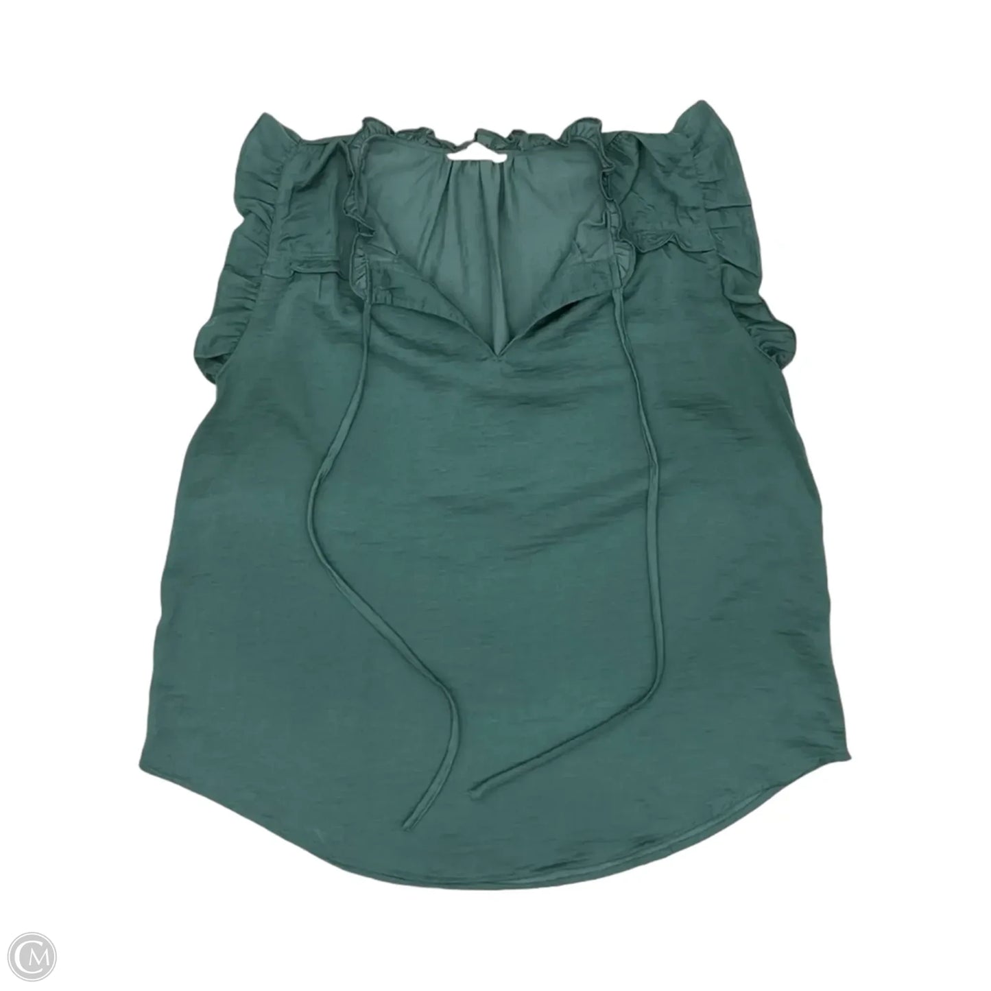 Blouse Sleeveless By Blu Pepper In Teal, Size: L