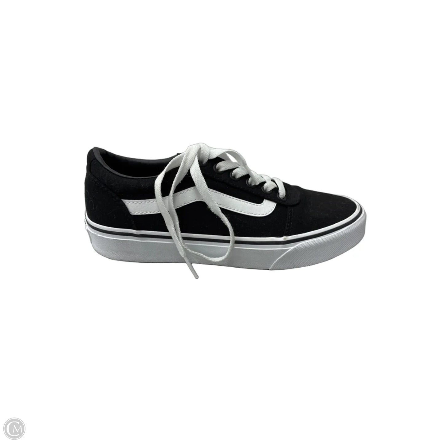 Shoes Sneakers By Vans In Black & White, Size: 7