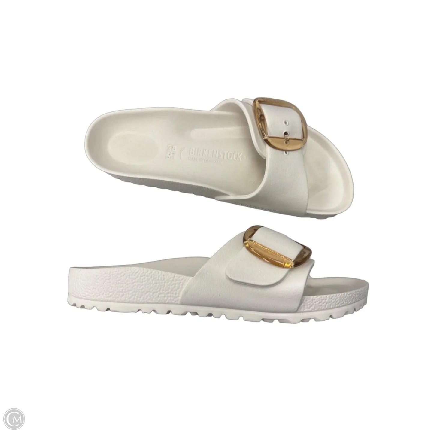 Sandals Flats By Birkenstock In Cream, Size: 7