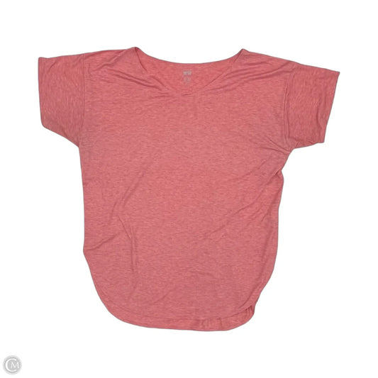 Athletic Top Short Sleeve By Uniqlo In Pink, Size: M