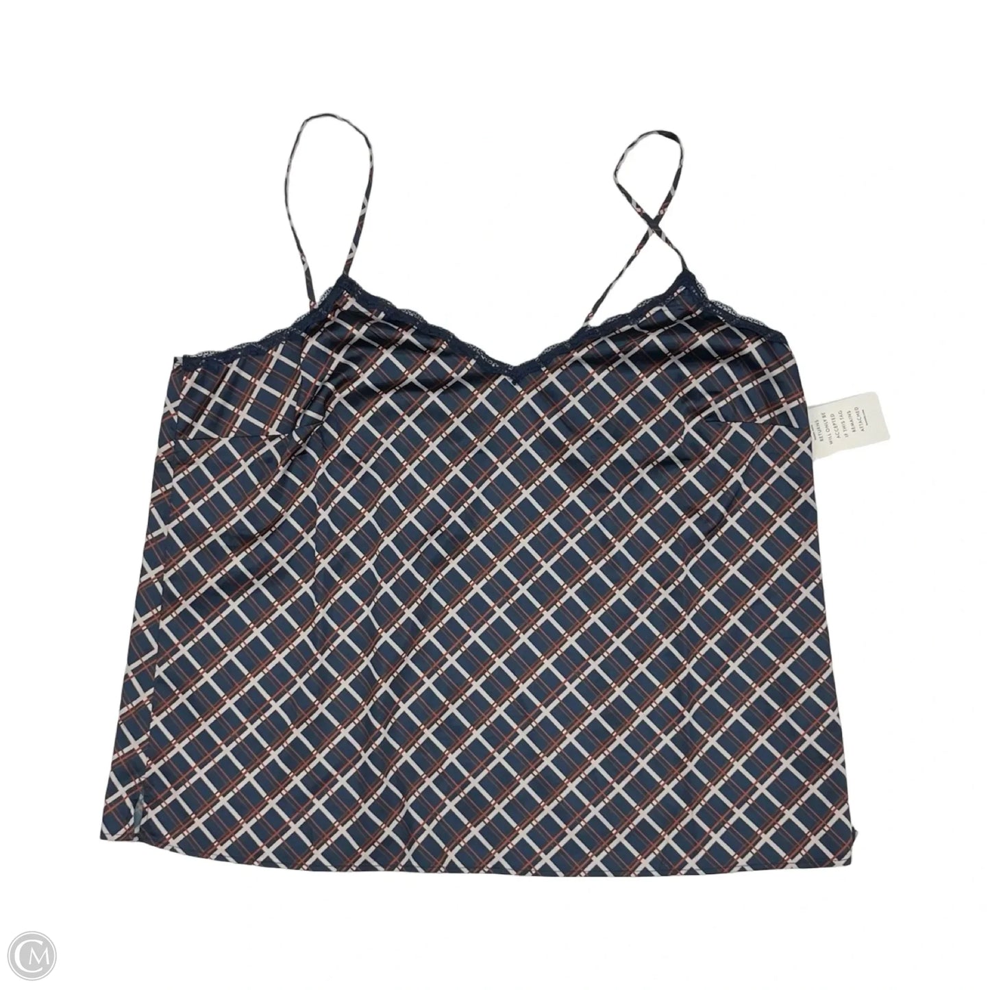Blouse Sleeveless By Eloquii In Blue & Orange, Size: 1x