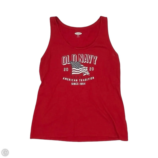 Top Sleeveless By Old Navy In Red, Size: S