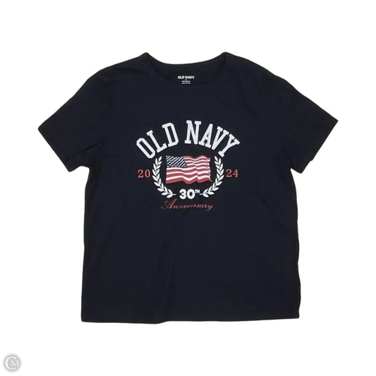 Top Short Sleeve By Old Navy In Navy, Size: M