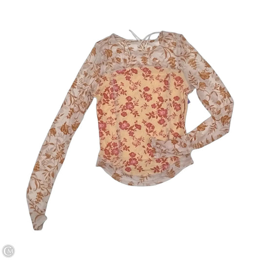 Top Long Sleeve By Free People In Orange & Pink, Size: M