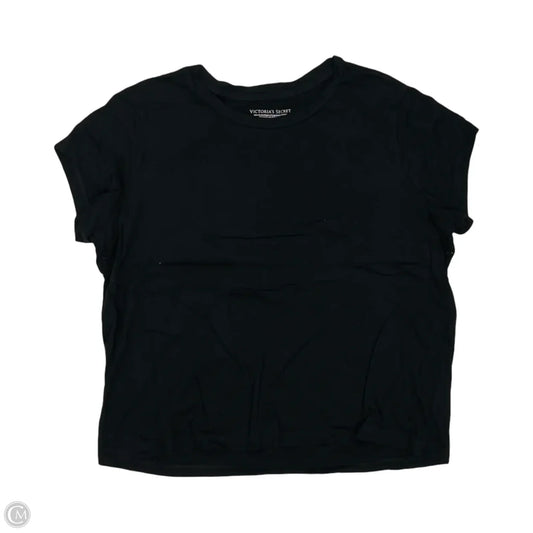 Top Short Sleeve By Victorias Secret In Black, Size: L