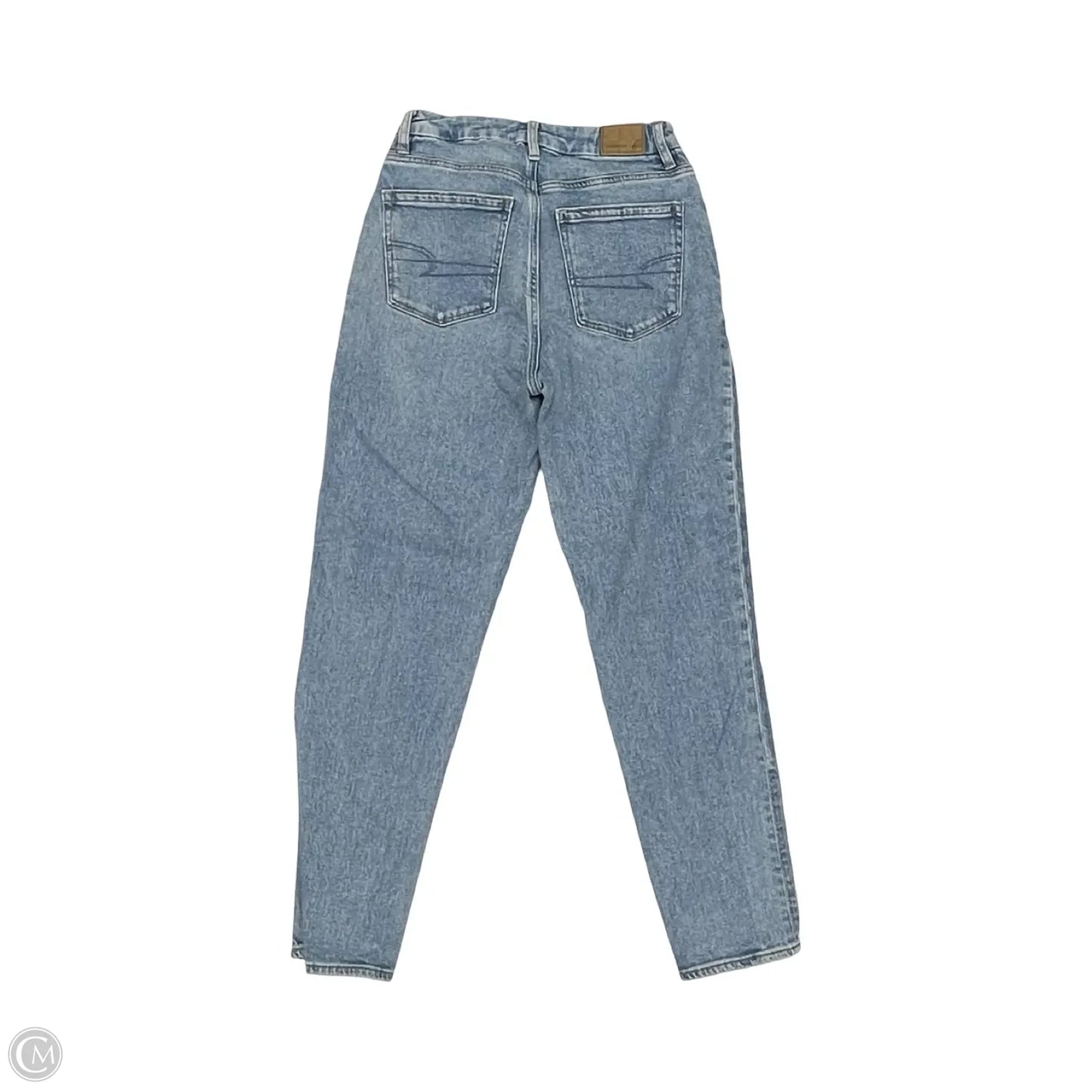 Jeans Straight By American Eagle In Blue Denim, Size: 2