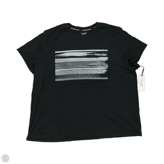 Top Short Sleeve By Calvin Klein Performance In Black, Size: 3x