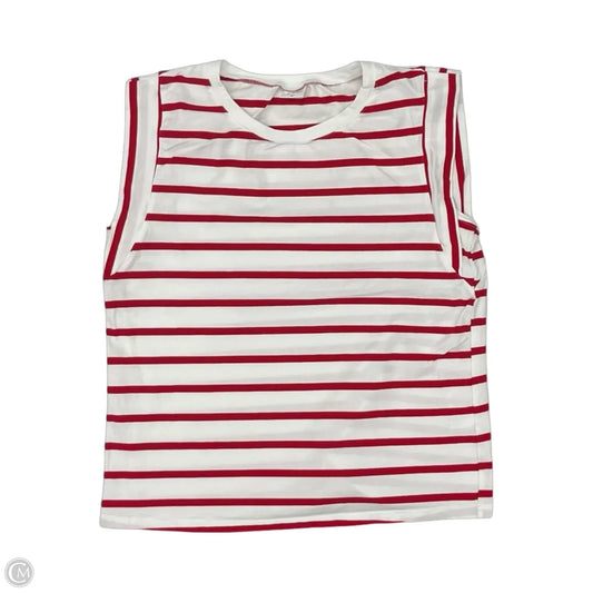 Top Sleeveless By Clothes Mentor In Red & White, Size: M