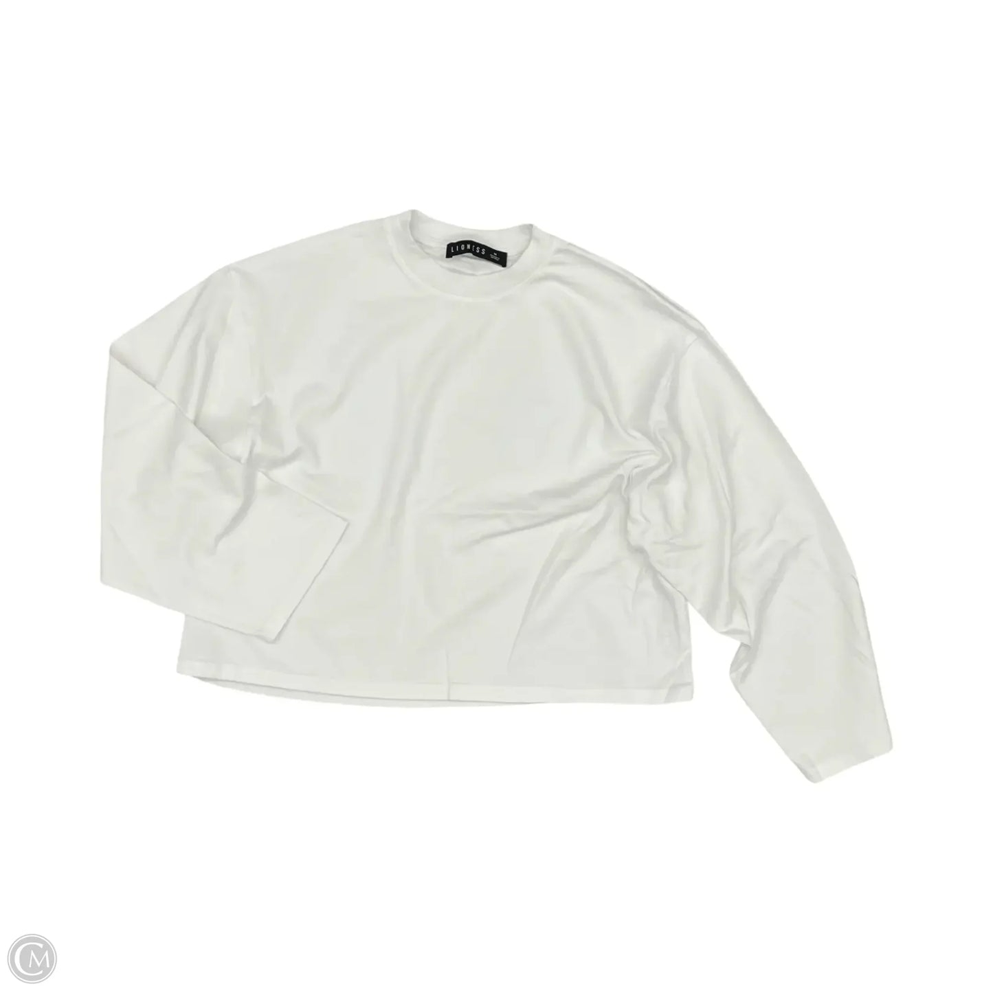 Top Long Sleeve By Clothes Mentor In White, Size: M
