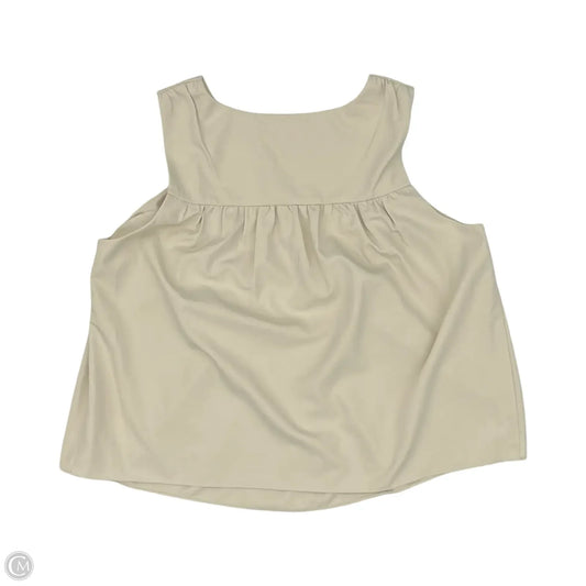 Blouse Sleeveless By Cme In Cream, Size: M