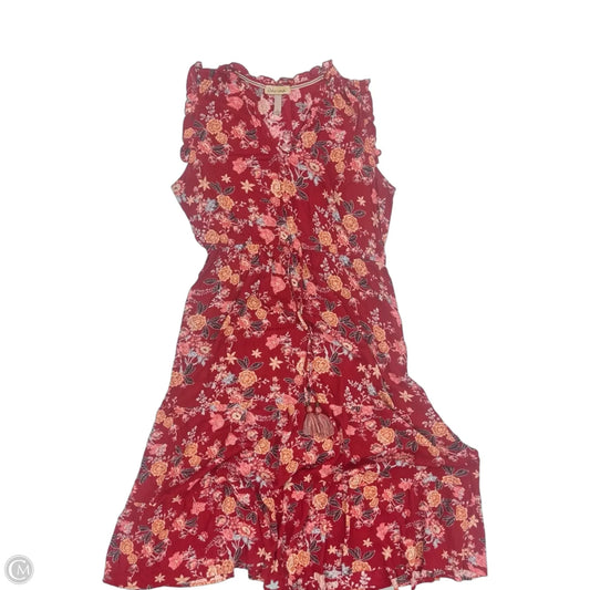 Dress Party Midi By Clothes Mentor In Red, Size: L