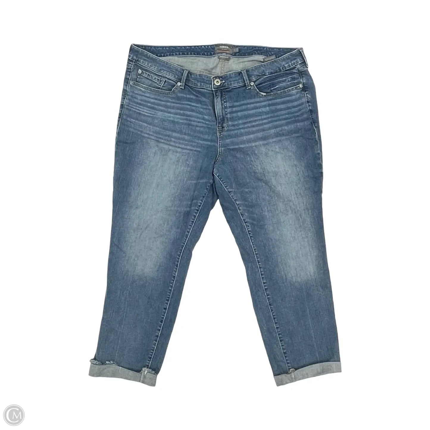 Jeans Straight By Torrid In Blue Denim, Size: 22