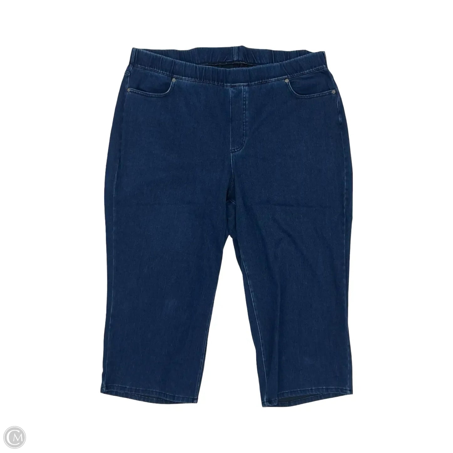 Pants Cropped By Lands End In Blue Denim, Size: 2x