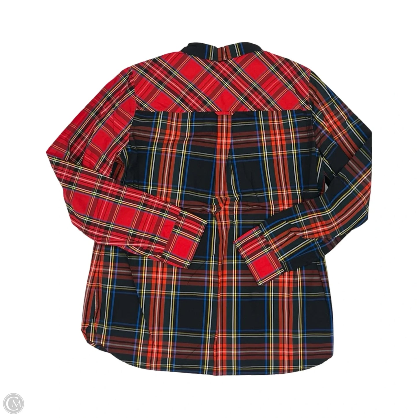 Blouse Long Sleeve By J. Crew In Black & Red, Size: M