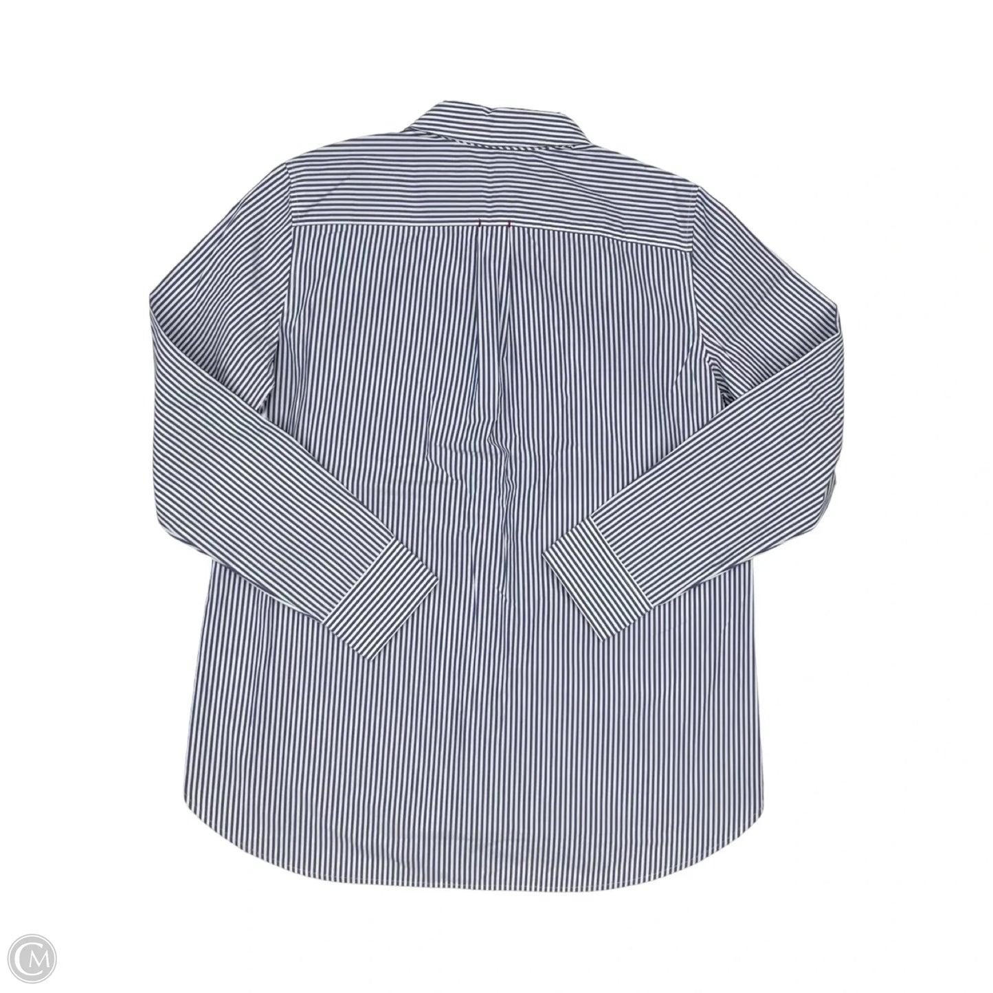 Blouse Long Sleeve By Vineyard Vines In Blue & White, Size: M