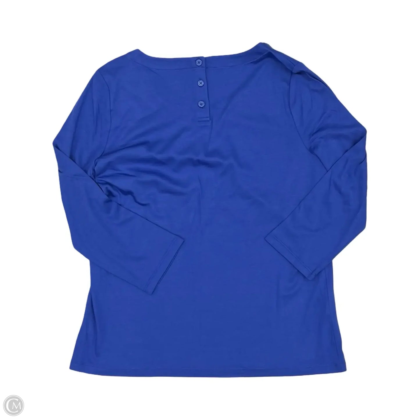 Top 3/4 Sleeve By Talbots In Blue, Size: M