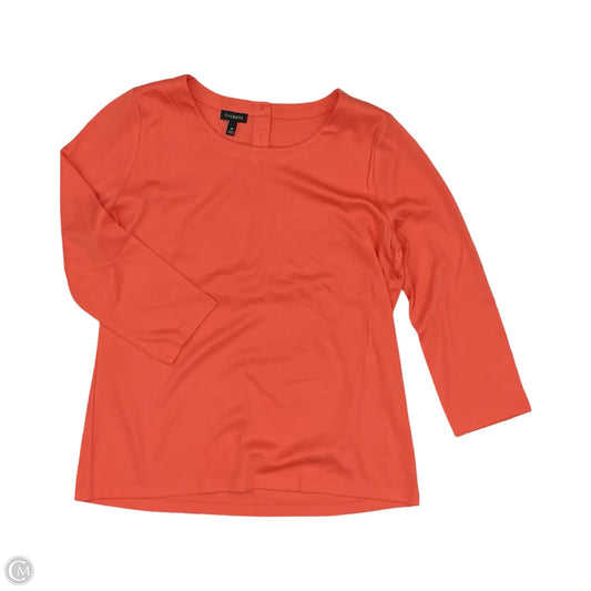 Top 3/4 Sleeve By Talbots In Orange, Size: M
