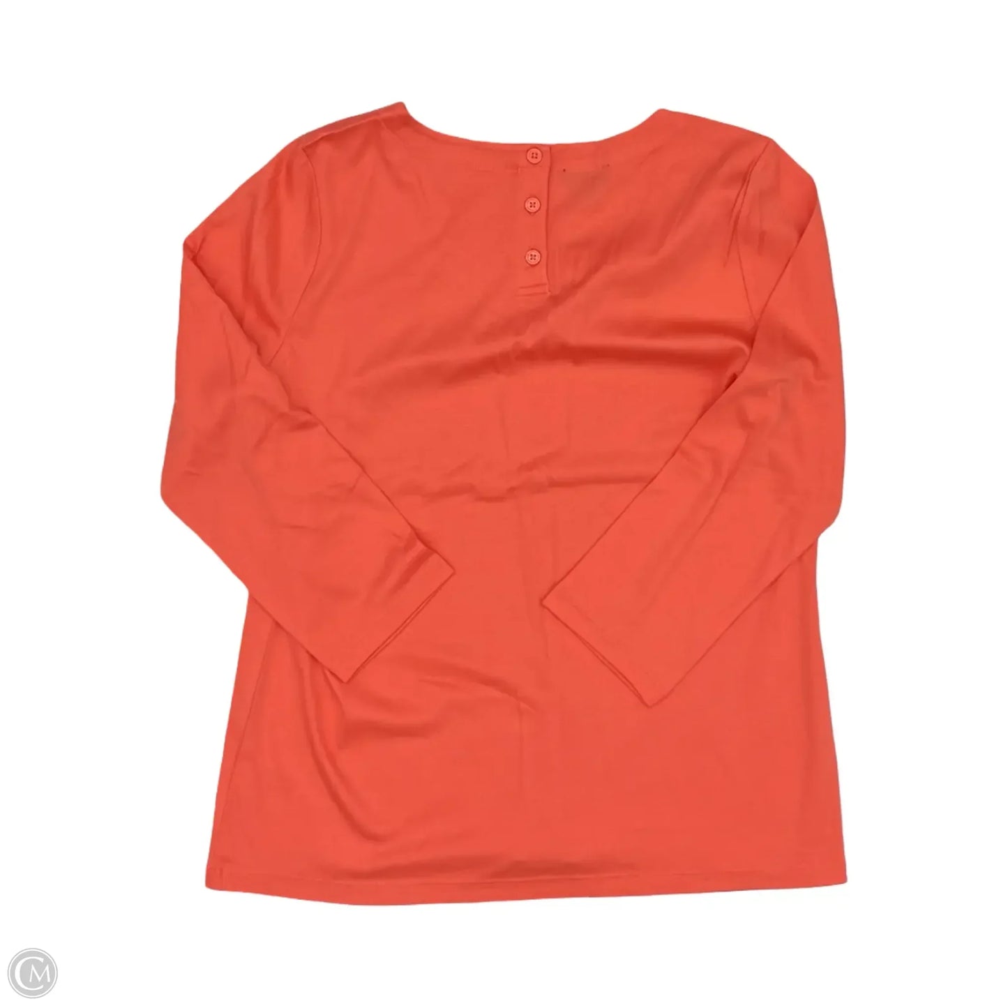 Top 3/4 Sleeve By Talbots In Orange, Size: M