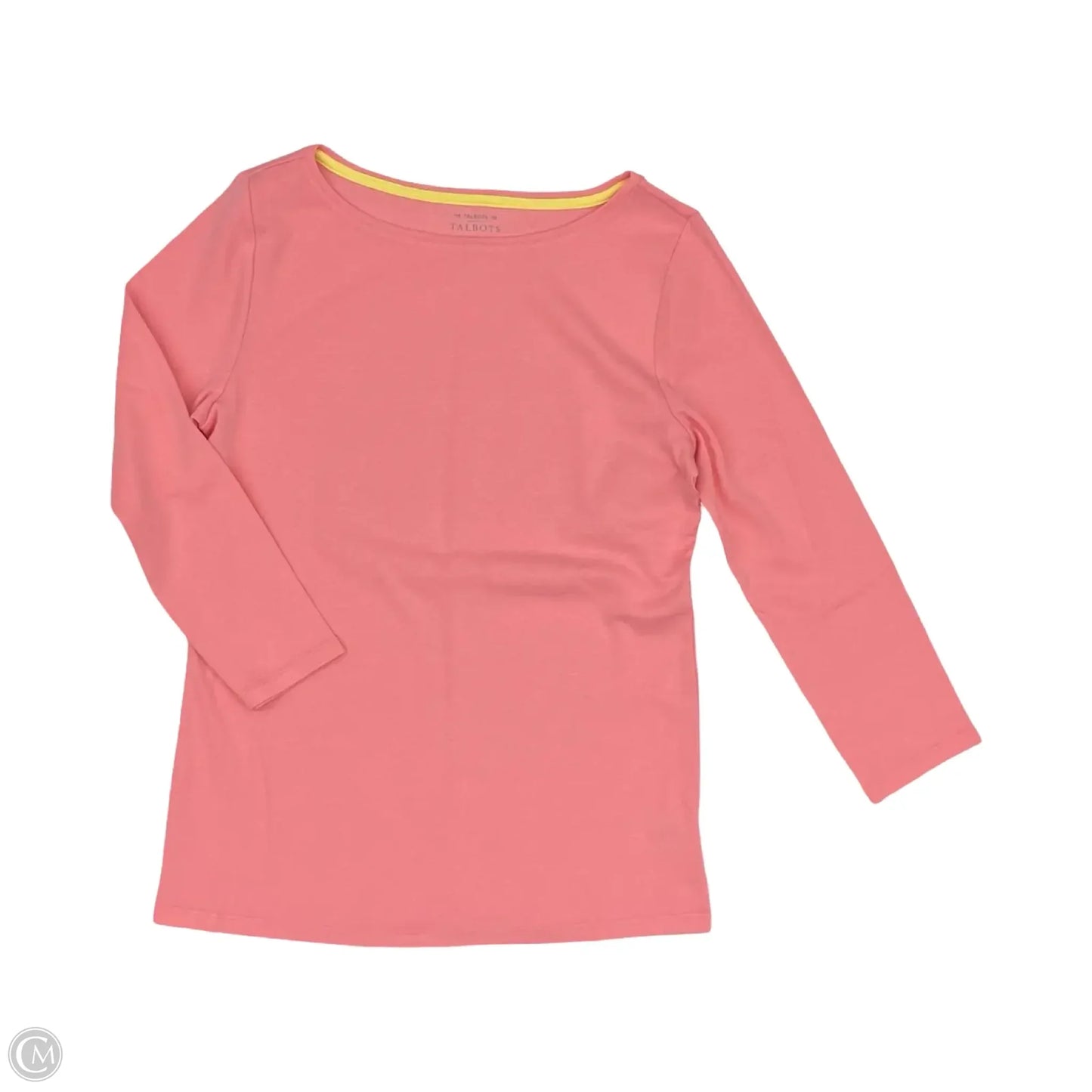 Top 3/4 Sleeve Basic By Talbots In Pink, Size: M