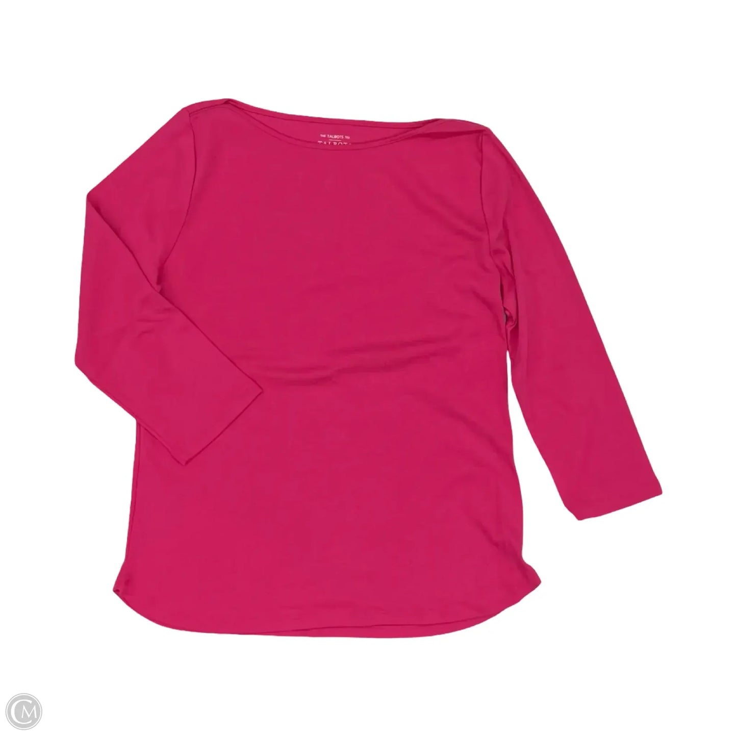 Top 3/4 Sleeve Basic By Talbots In Pink, Size: M