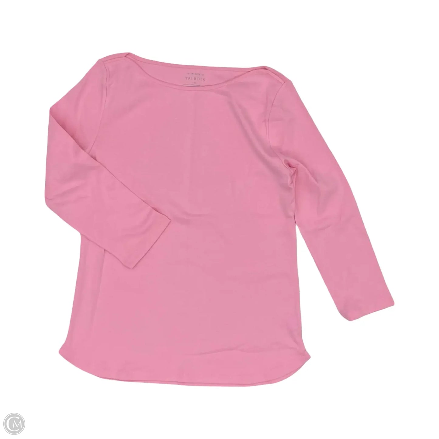 Top 3/4 Sleeve Basic By Talbots In Pink, Size: M