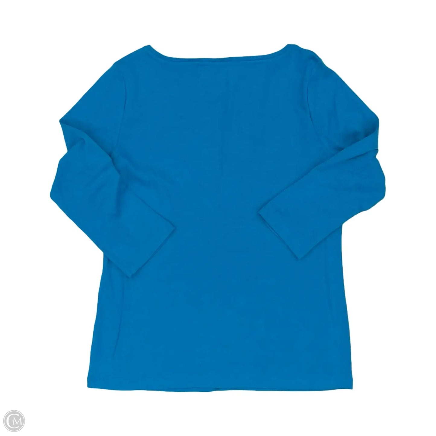 Top 3/4 Sleeve Basic By Talbots In Blue, Size: M