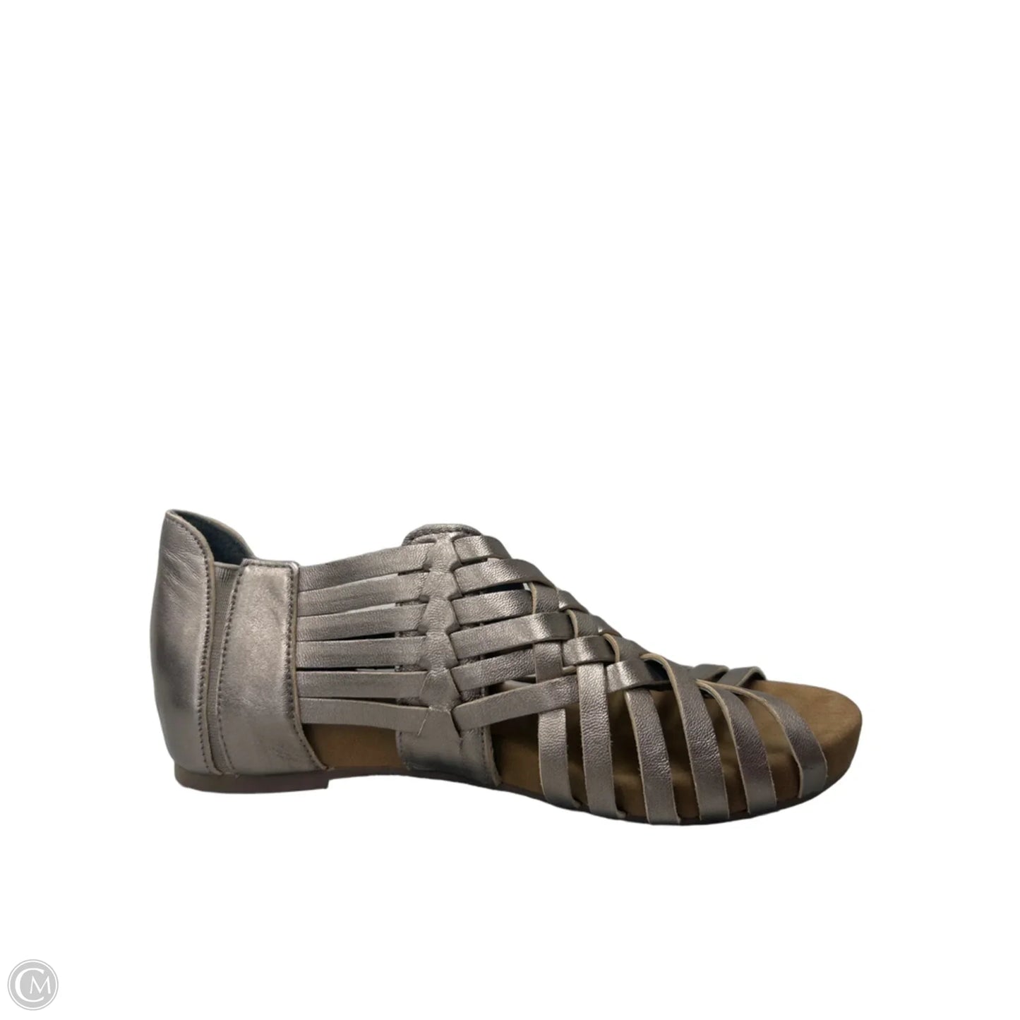 Sandals Heels Wedge By Clothes Mentor In Bronze, Size: 7