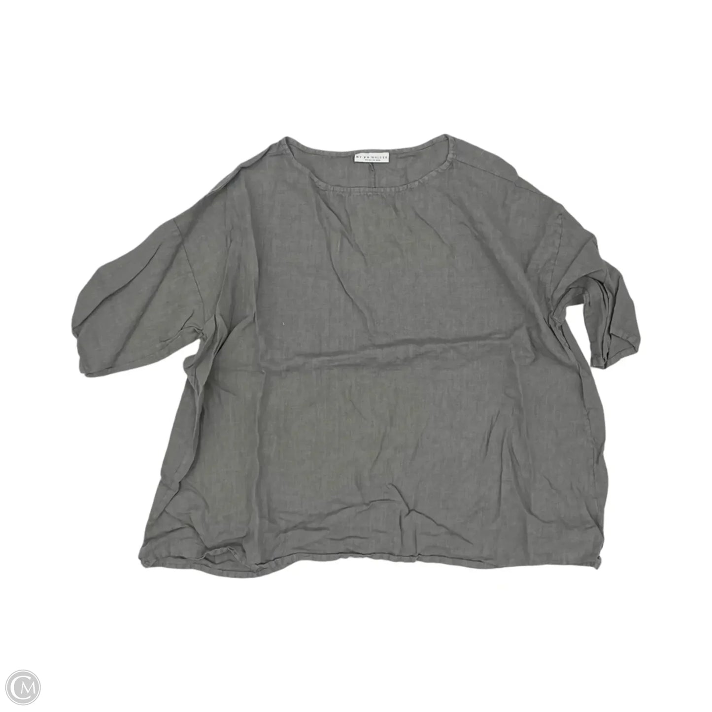 Blouse 3/4 Sleeve By Bryn Walker In Grey, Size: Xl