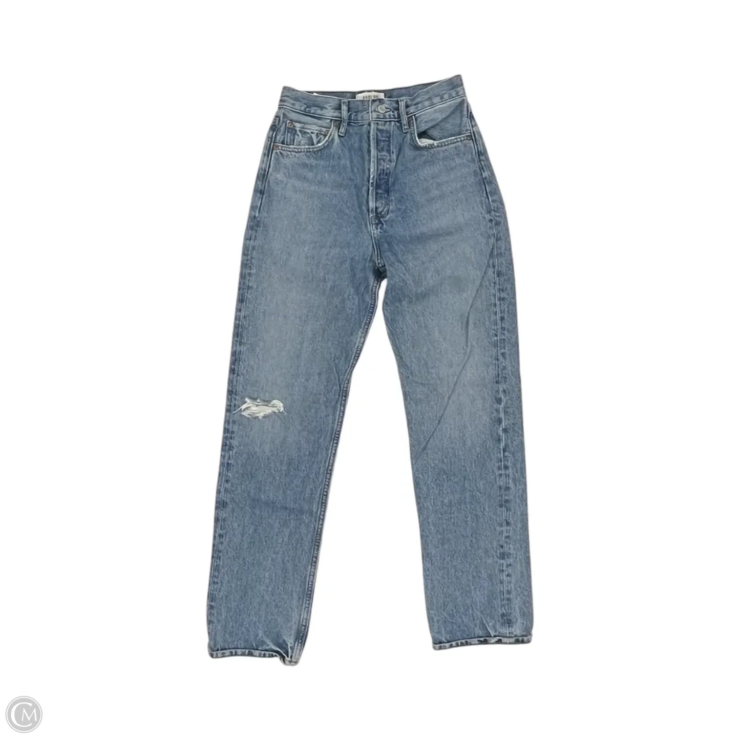 Jeans Straight By Agolde In Blue Denim, Size: 2