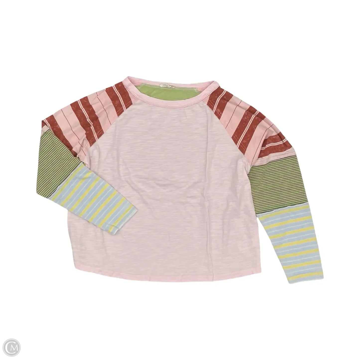 Top Long Sleeve By Easel In Green & Pink, Size: S