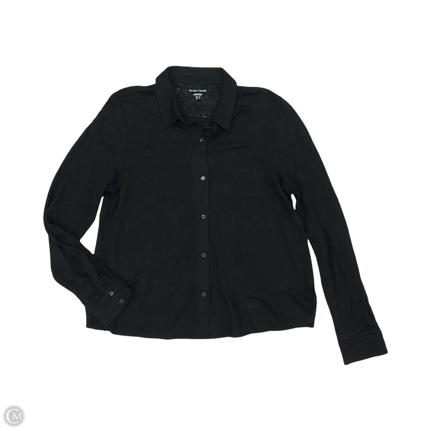 Top Long Sleeve By Eileen Fisher In Black, Size: S