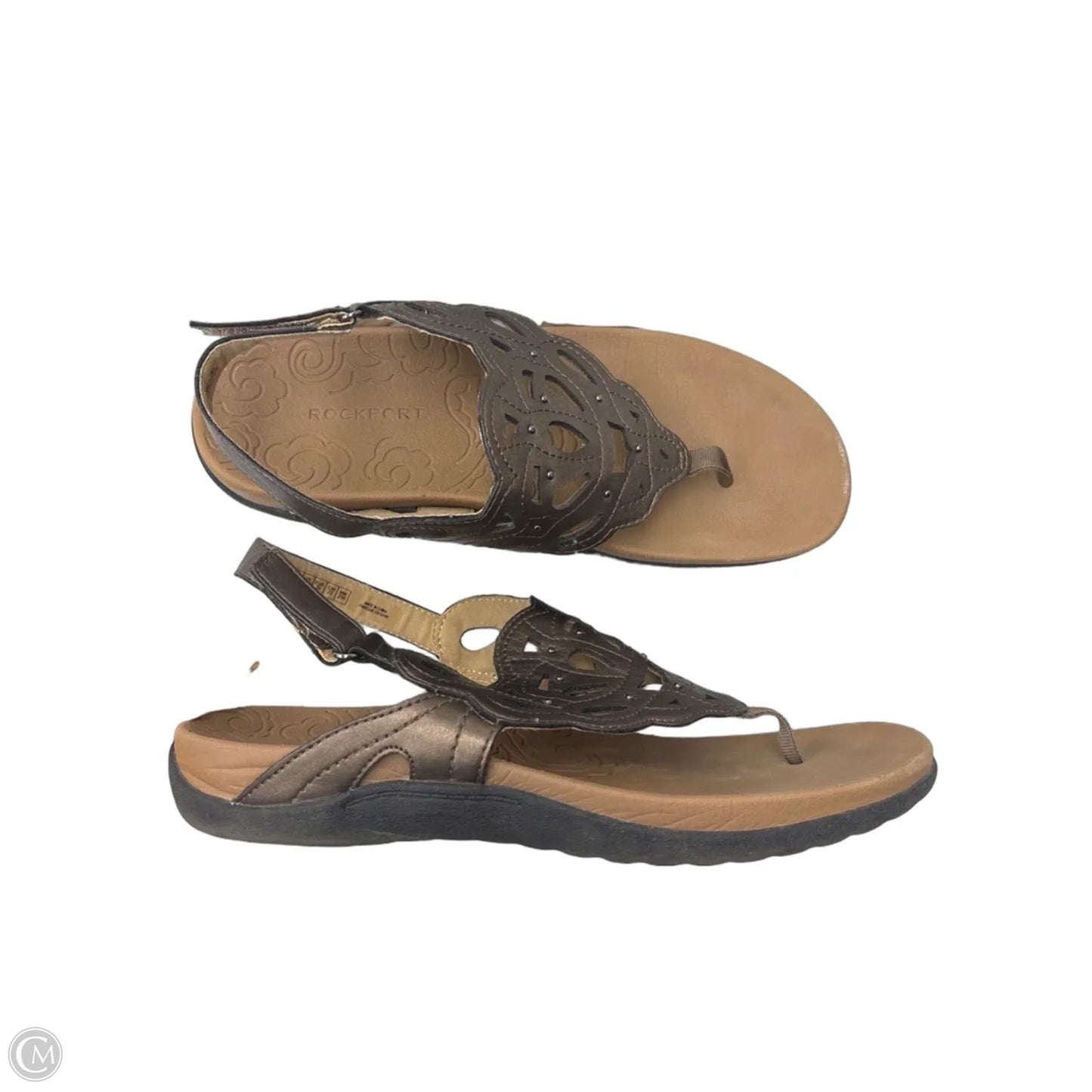 Sandals Flats By Rockport In Bronze, Size: 8