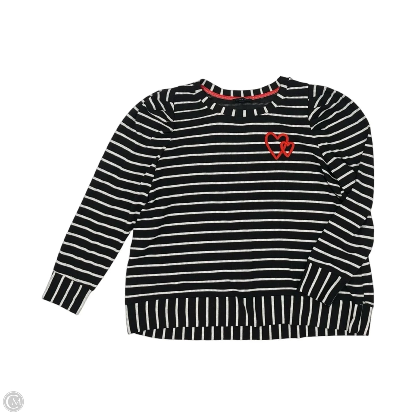 Top Long Sleeve By Jane And Delancey In Black & White, Size: 2x