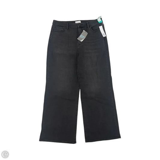 Jeans Wide Leg By Studio Blue In Black Denim, Size: 16