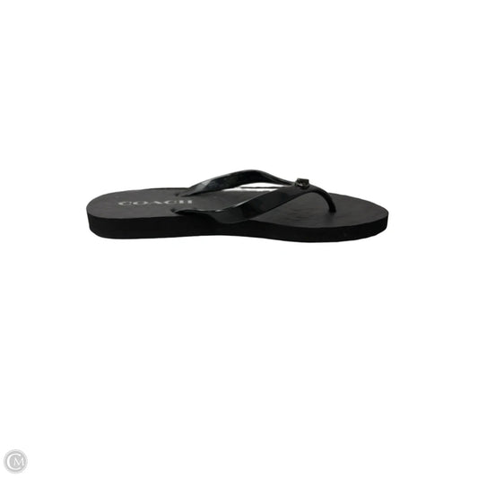 Sandals Designer By Coach In Black, Size: 5.5