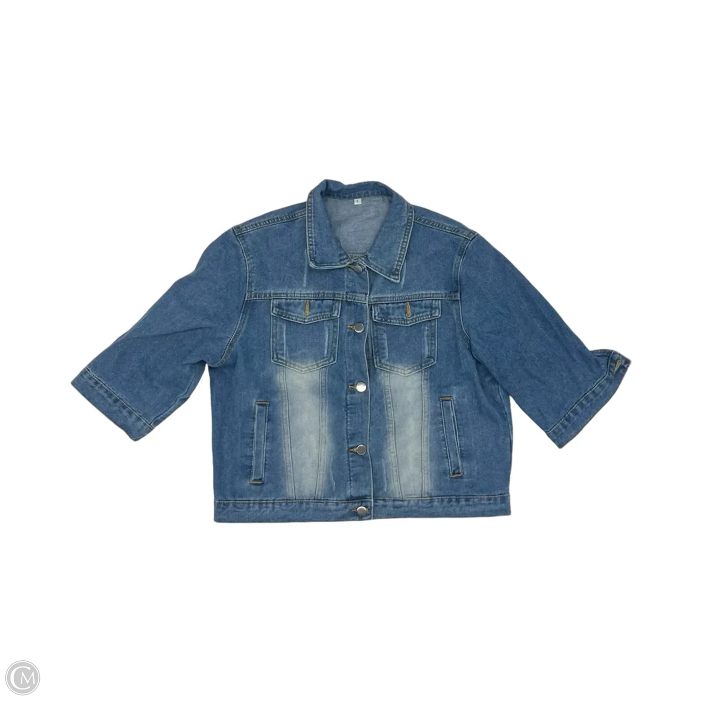 Jacket Denim By Cme In Blue Denim, Size: L