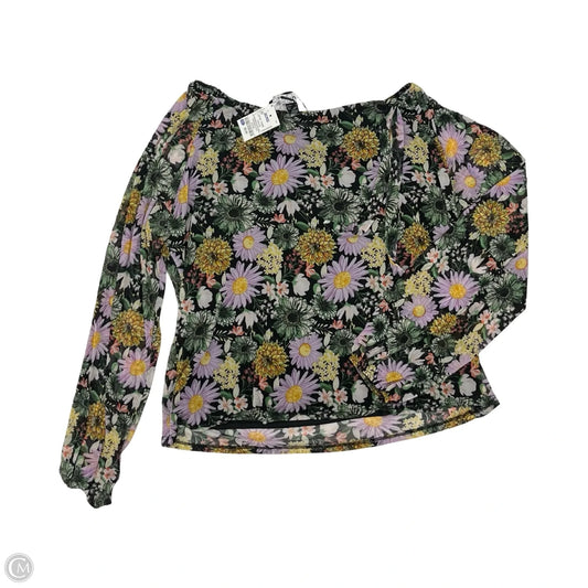Blouse Long Sleeve By Madison In Floral Print, Size: Xl