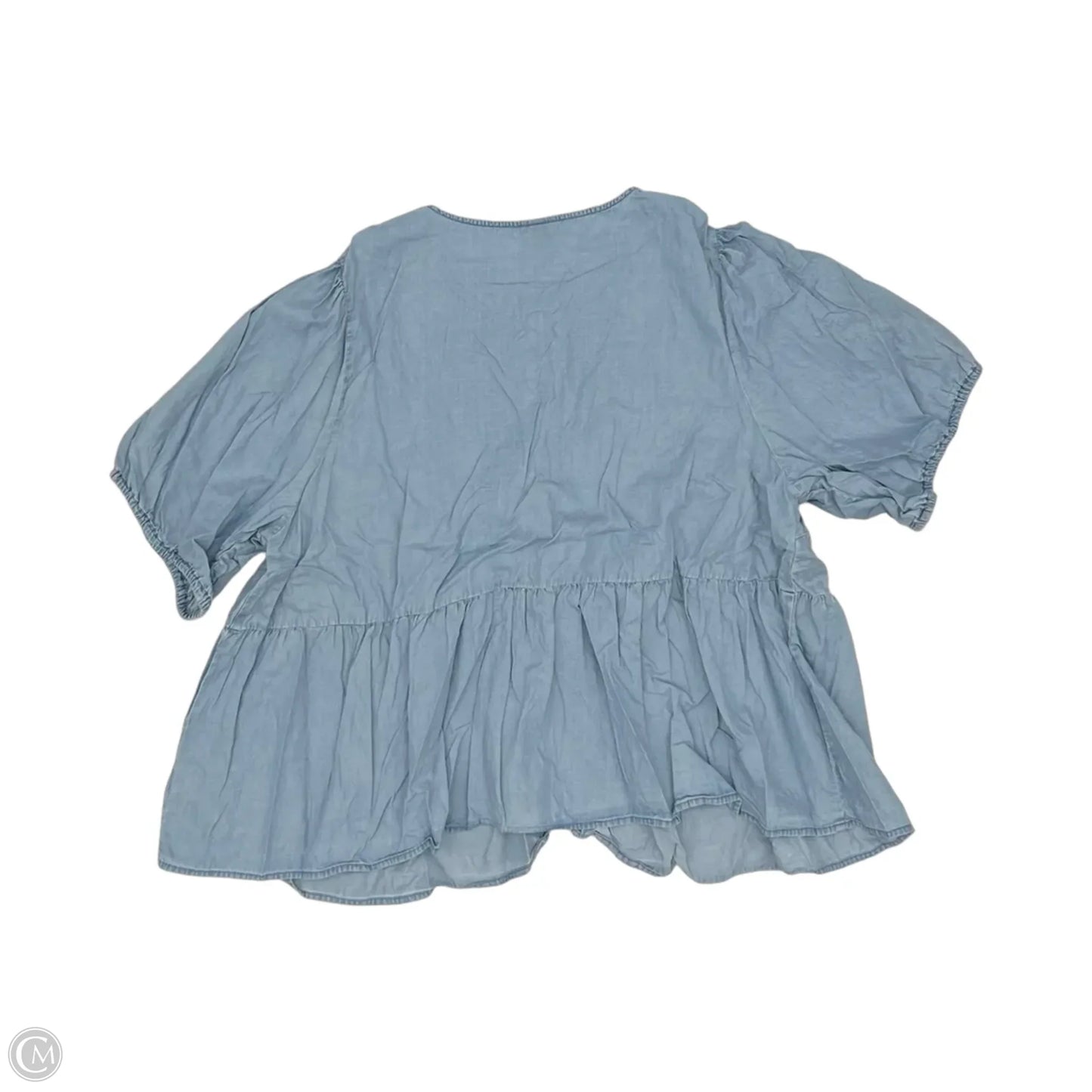 Blouse 3/4 Sleeve By She + Sky In Red & White, Size: L