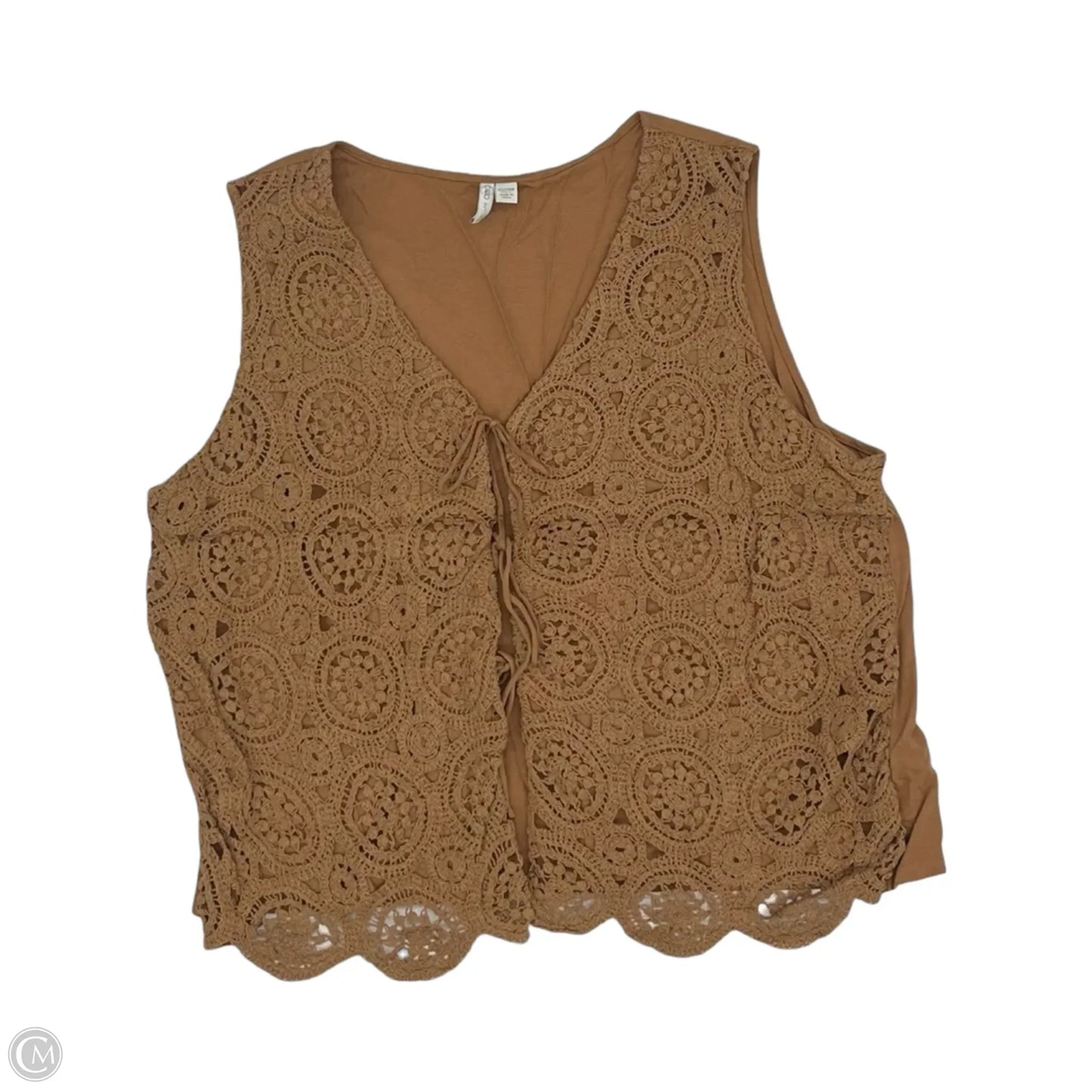 Vest Other By Cato In Tan, Size: 3x