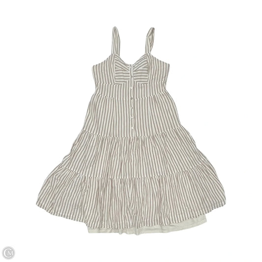 Dress Casual Midi By Maurices In Cream & Tan, Size: 12