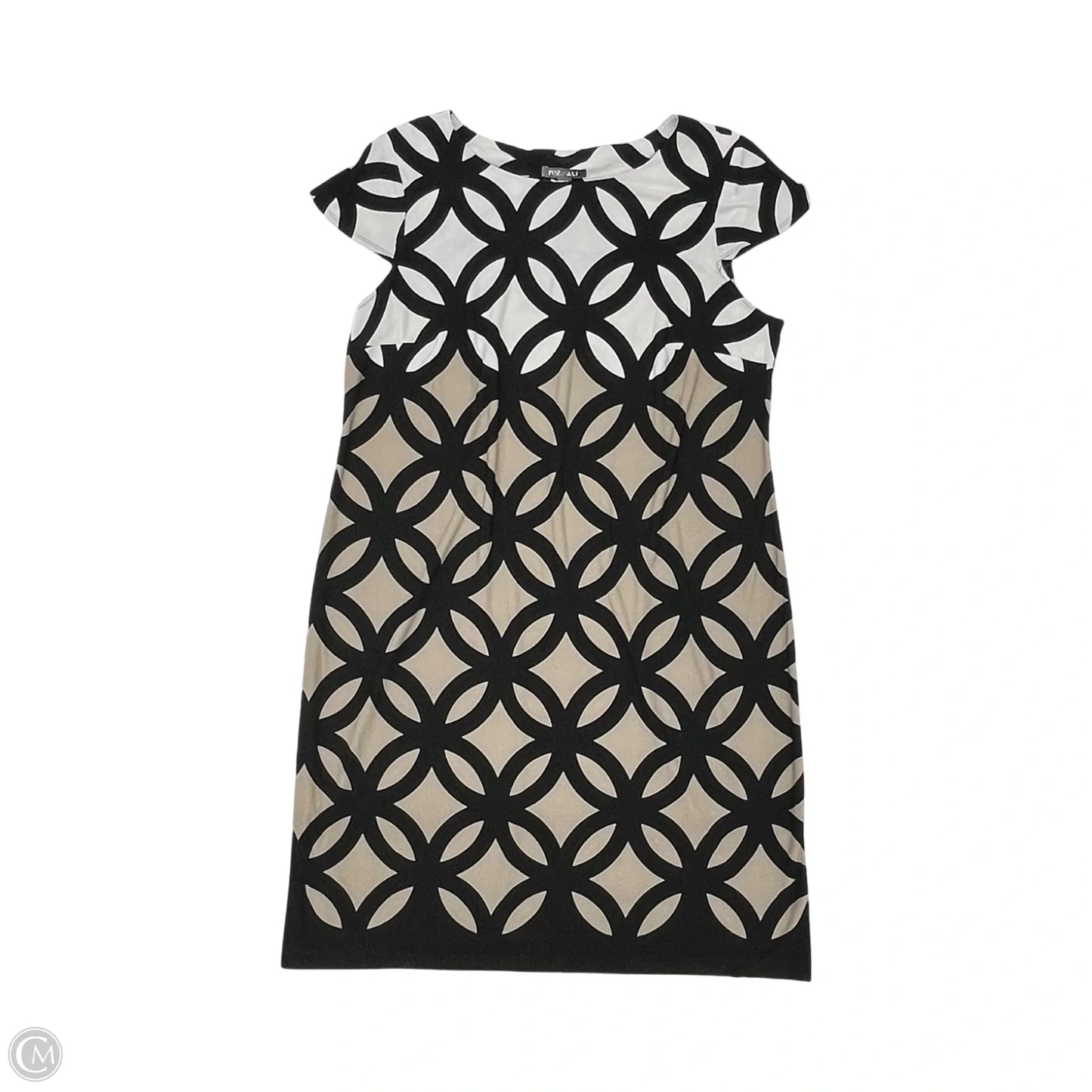 Dress Work By Roz And Ali In Black & Tan, Size: 16