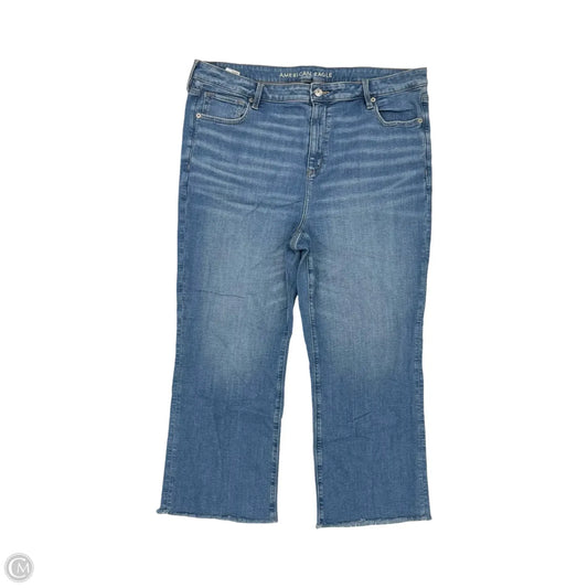 Jeans Cropped By American Eagle In Blue Denim, Size: 20