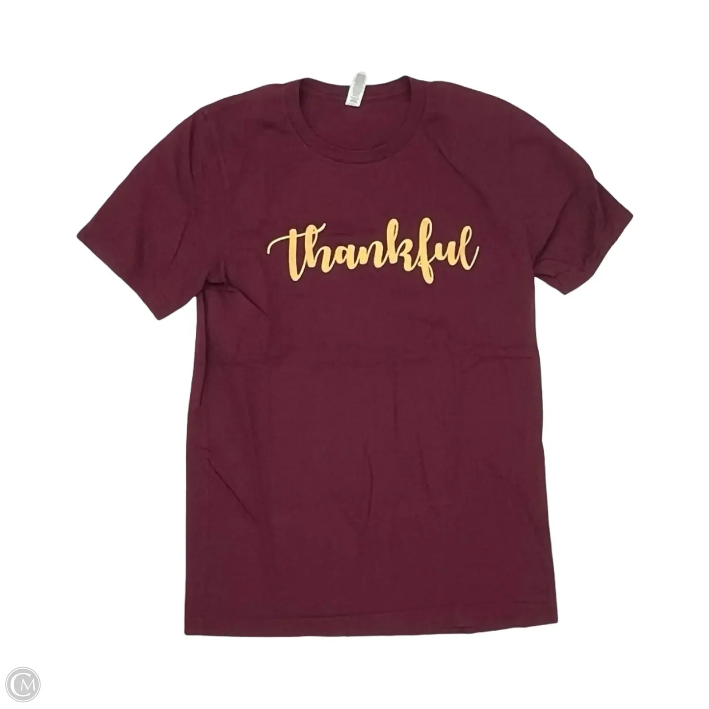 Top Short Sleeve Basic By Canvas In Maroon, Size: S