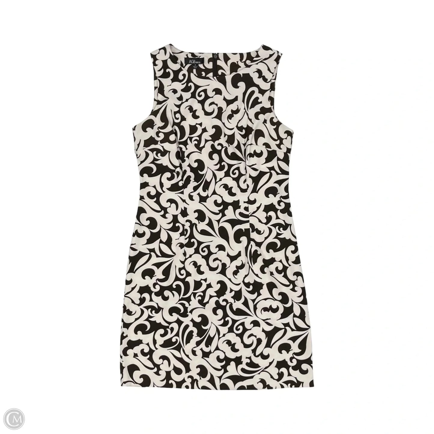Dress Work By Agb In Brown & Cream, Size: 8