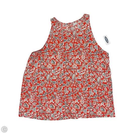 Blouse Sleeveless By Old Navy In Red, Size: L