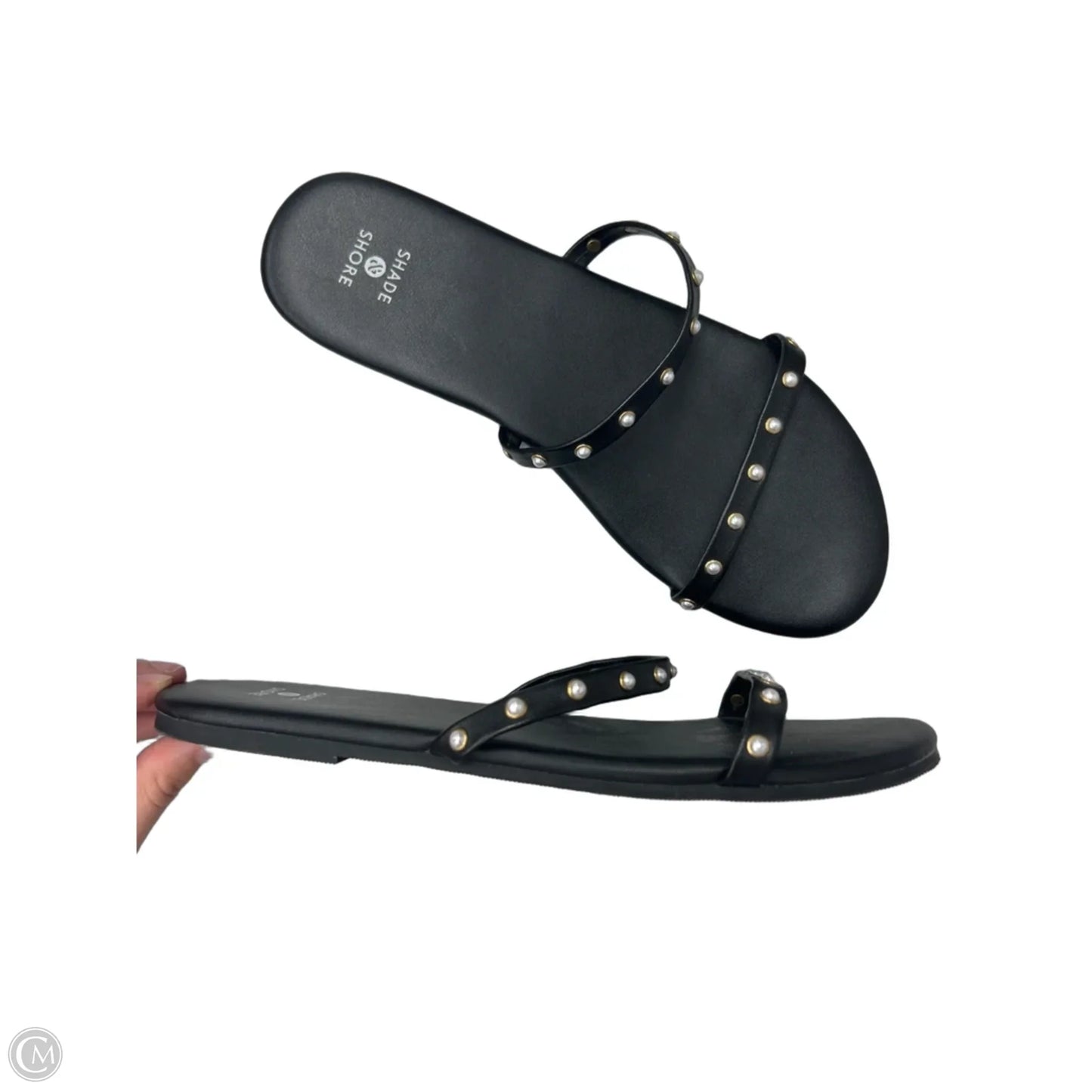 Sandals Flats By Shade & Shore In Black, Size: 8