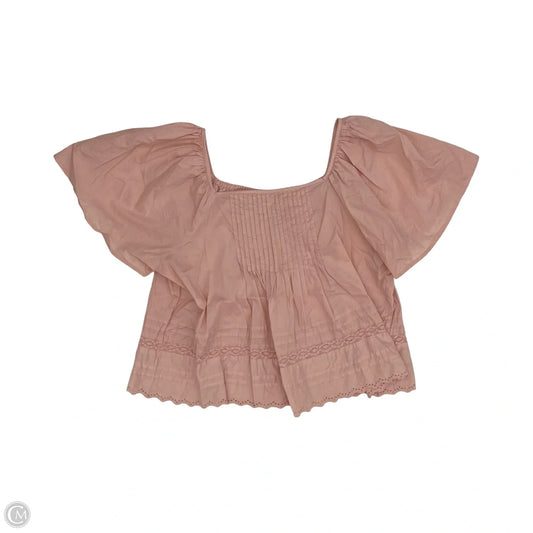 Blouse Short Sleeve By Universal Thread In Pink, Size: Xs