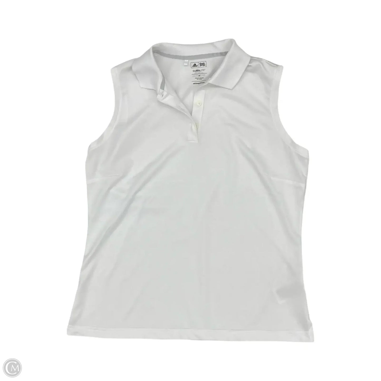 Athletic Tank Top By Adidas In White, Size: M