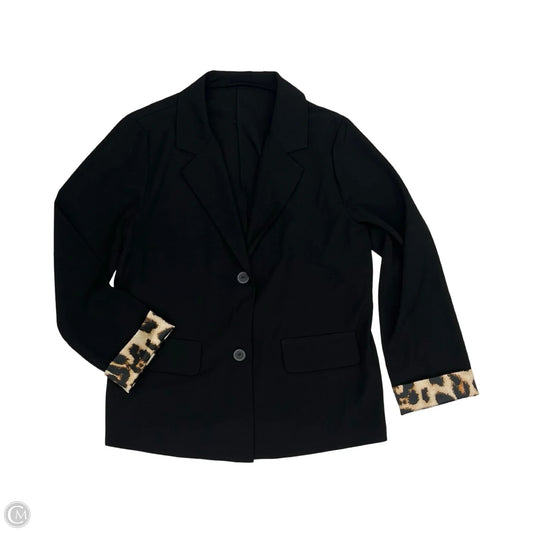 Blazer By Clothes Mentor In Black & Tan, Size: S